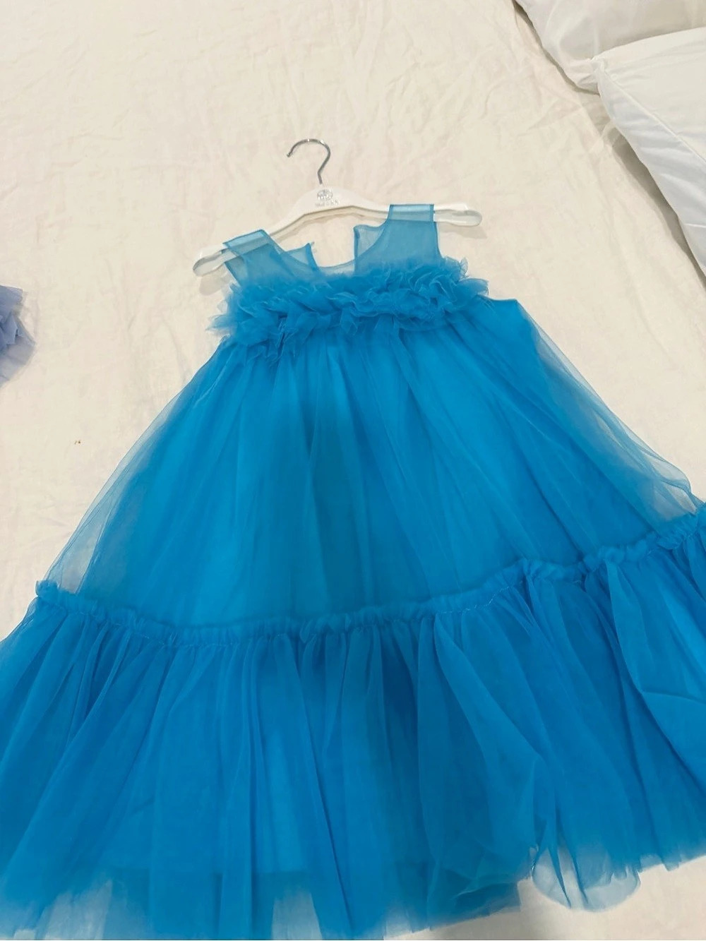 Abel & Lula Blue Tulle Dress Girls' Blue Formal Dress